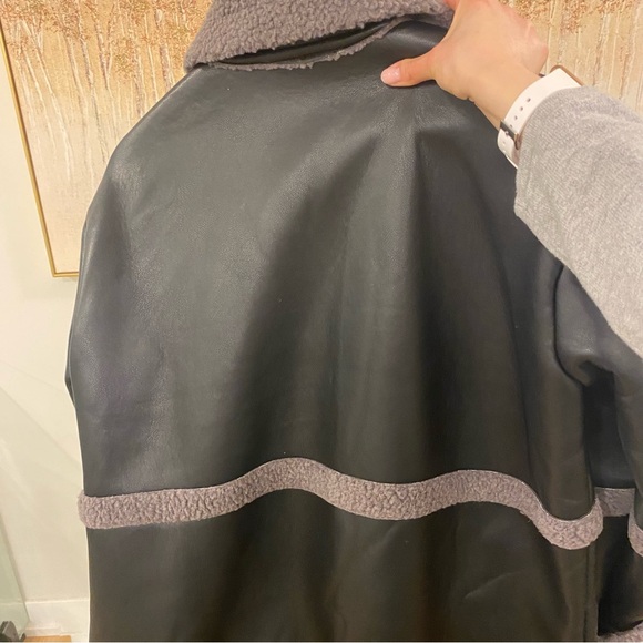 Faux shearling leather jacket NWOT - Picture 12 of 14